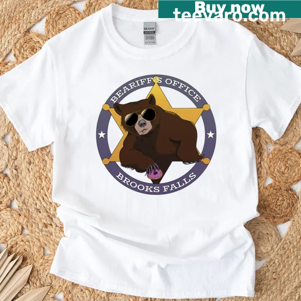 Cartoon bear in police uniform graphic