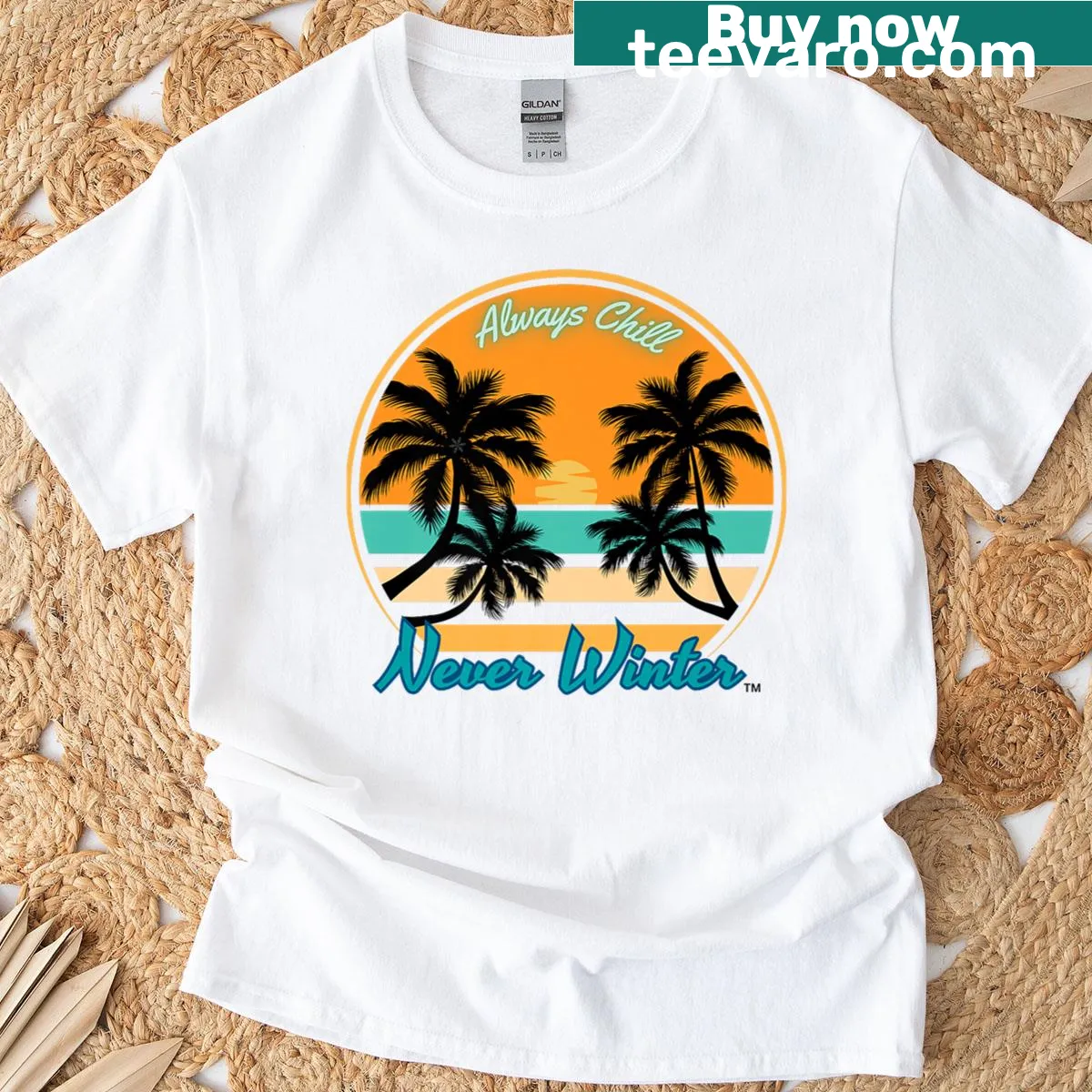 Retro-style T-shirt designed for summer vibes — on a men's t-shirt