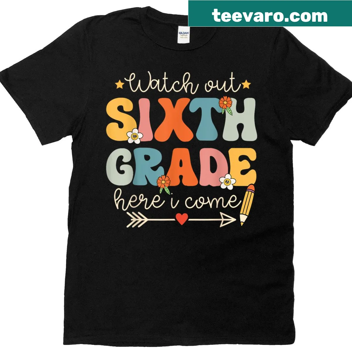 Exciting back-to-school t-shirt for sixth graders — on a men's t-shirt