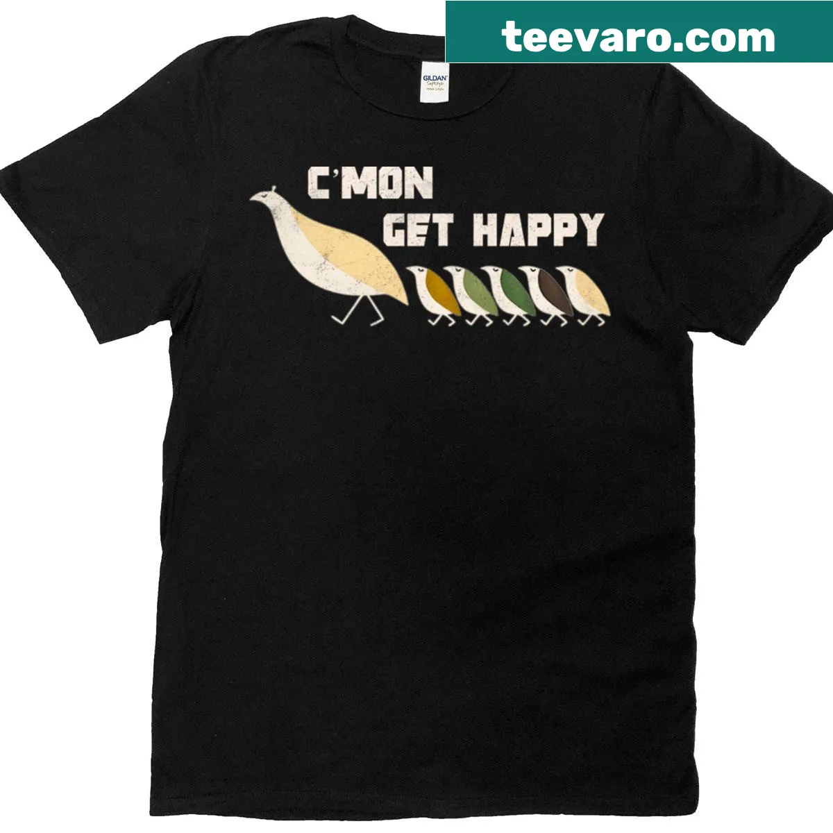 Retro T-shirt featuring 70s and 80s music-inspired graphic — on a men's t-shirt