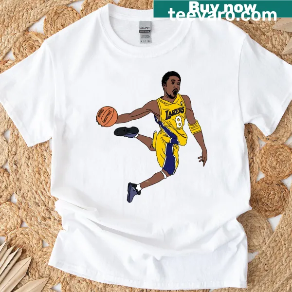 T-shirt featuring the graphic of number 8 in honor of Kobe Bryant
