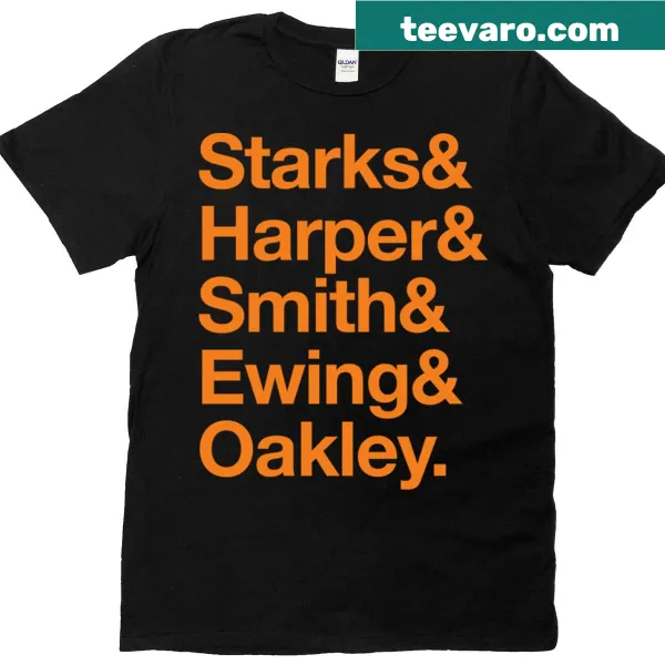 T-shirt featuring the 94 Knicks Starting Lineup design