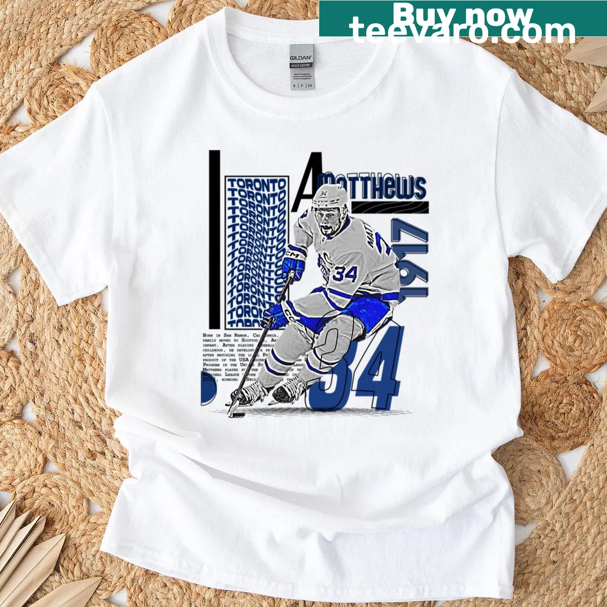 Illustration of a hockey player on a t-shirt — on a men's t-shirt