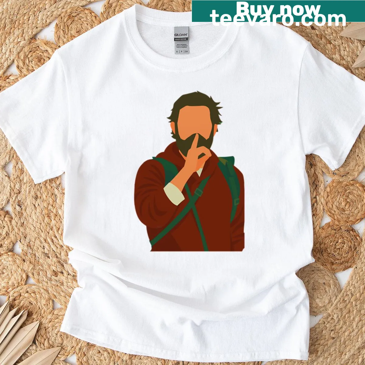 Oversized t-shirt inspired by the film A Quiet Place — on a men's t-shirt
