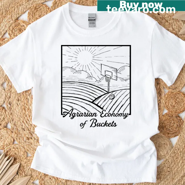 Graphic T-shirt featuring agrarian buckets design