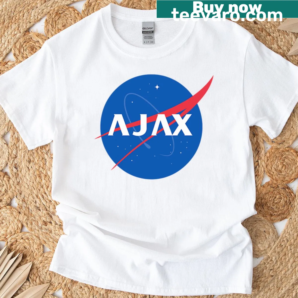 Retro graphic t-shirt celebrating Ajax and Anthony J Resta — on a men's t-shirt