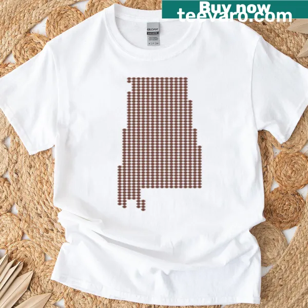 Oversized Alabama football T-shirt featuring a filled team logo.
