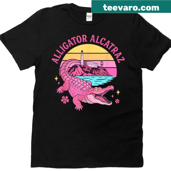 Cute retro alligator t-shirt designed for women