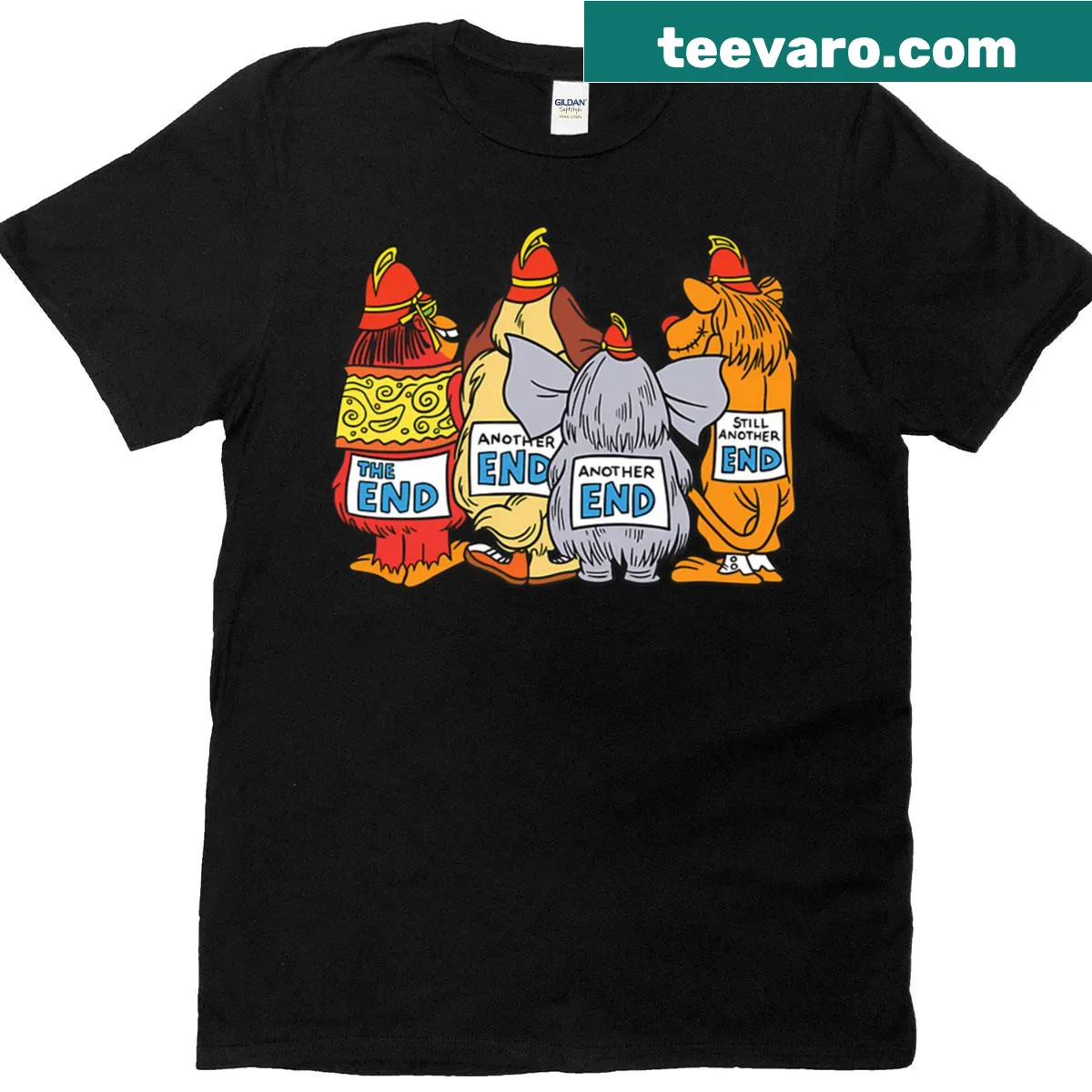Cartoon logo design inspired by vintage movies — on a men's t-shirt