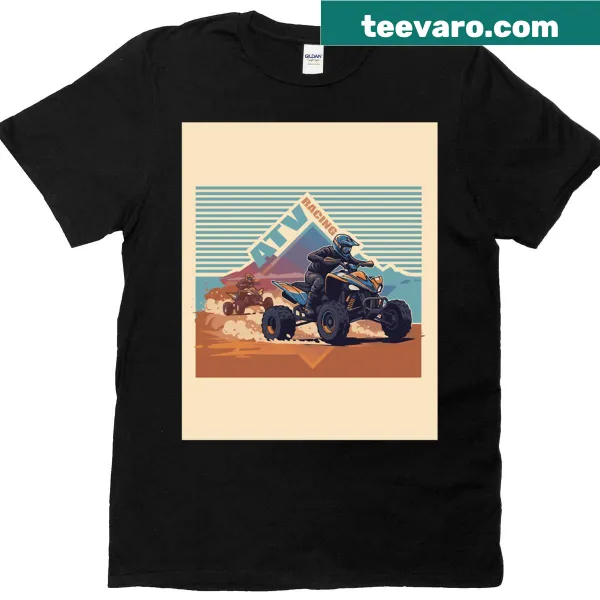 Off-road ATV racing graphic on a T-shirt