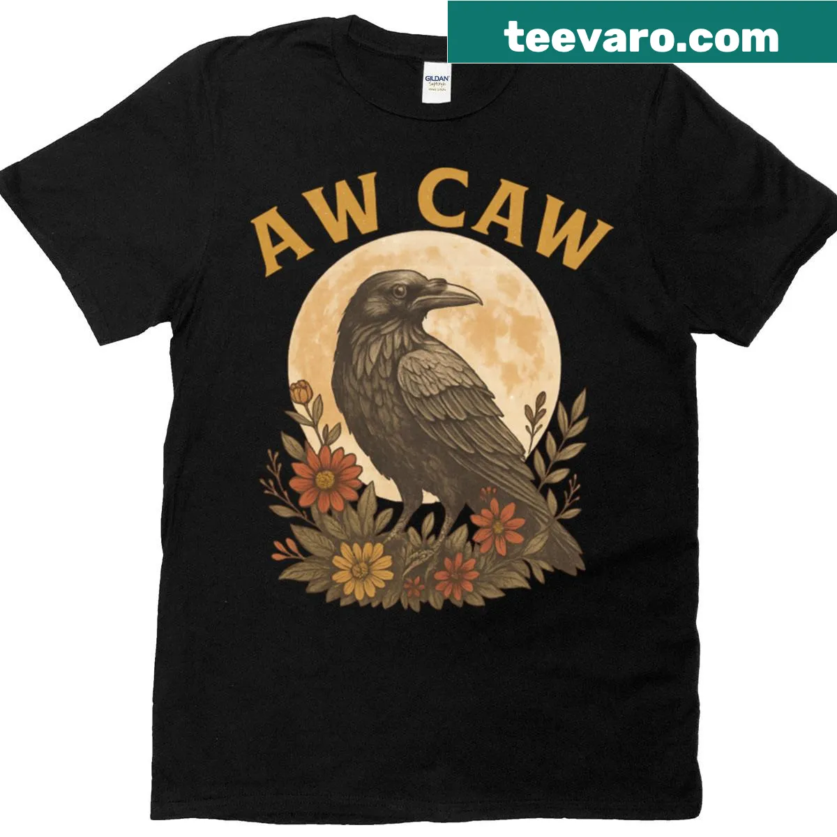 Vintage distressed t-shirt featuring a raven graphic with humorous text — on a men's t-shirt