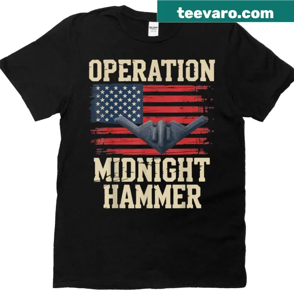 Graphic t-shirt featuring a B-2 stealth jet in flight, symbolizing aviation power