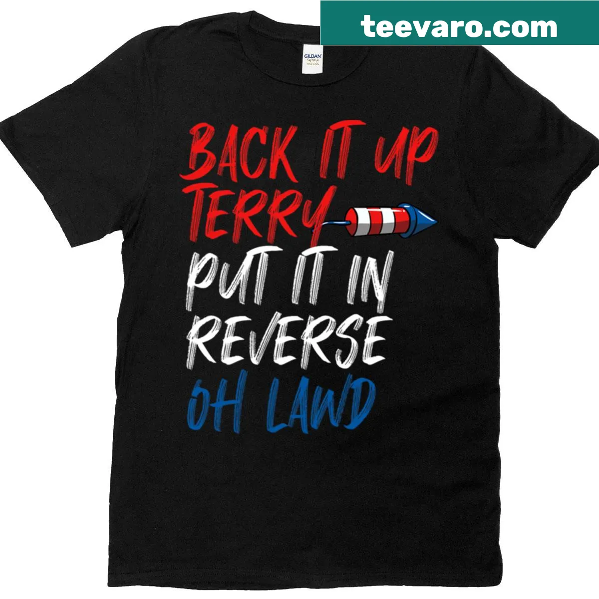Funny Fourth of July t-shirt with humorous phrase referencing viral moment — on a men's t-shirt