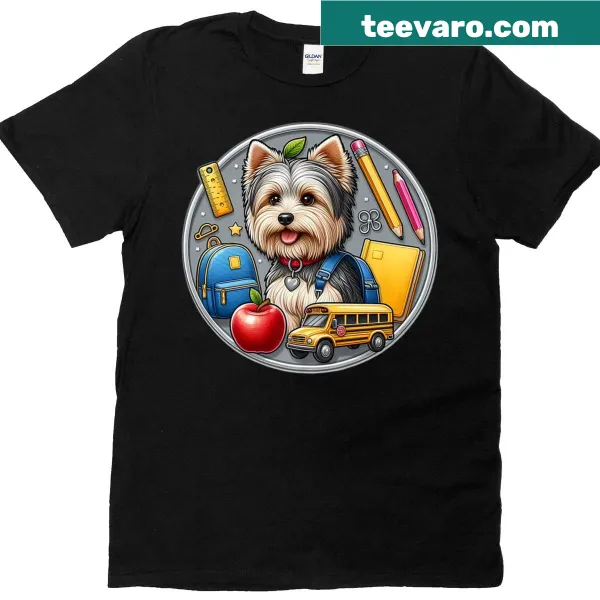 Illustration of a Norfolk Terrier with playful text for students