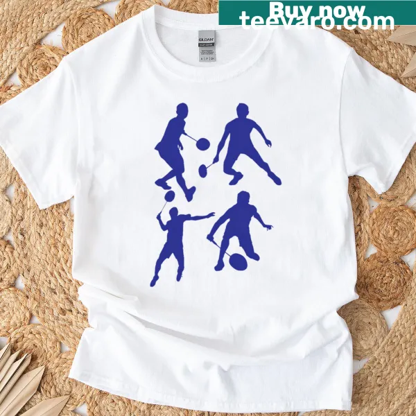 Dynamic badminton-themed t-shirt for young athletes