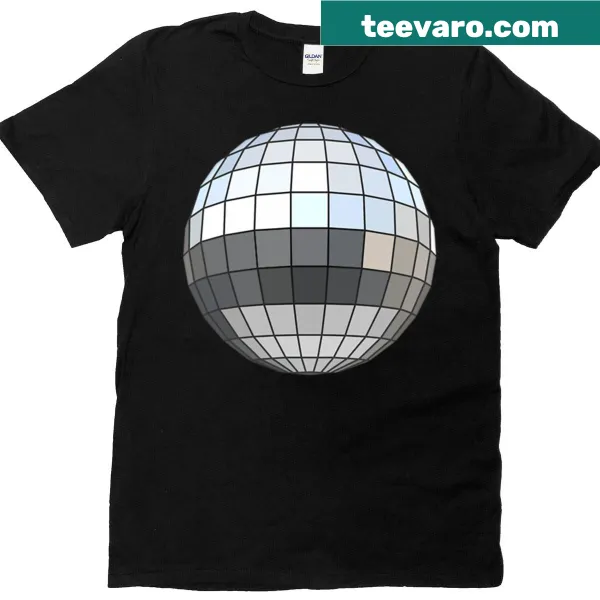 Oversized t-shirt with colorful disco ball stickers