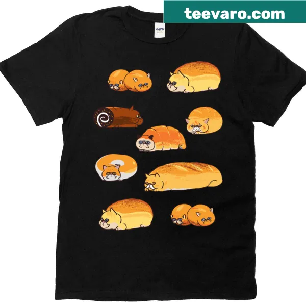 T-shirt with an illustration of an Exotic Shorthair cat