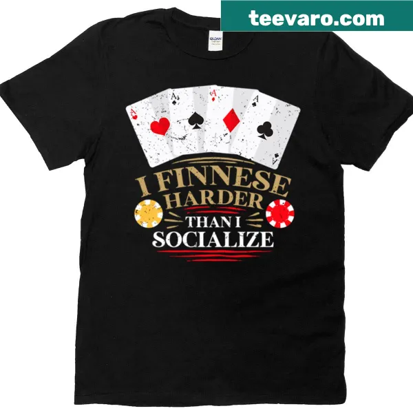 Stylish t-shirt for bridge players featuring simple design