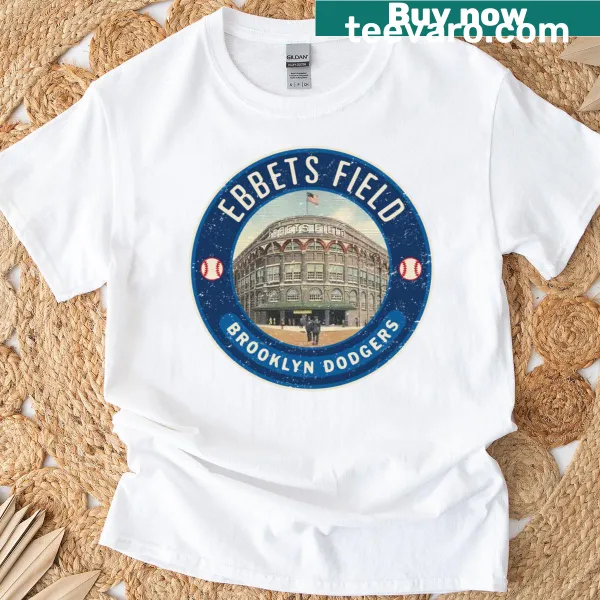 Vintage-style Brooklyn Baseball shirt featuring Ebbets Field design