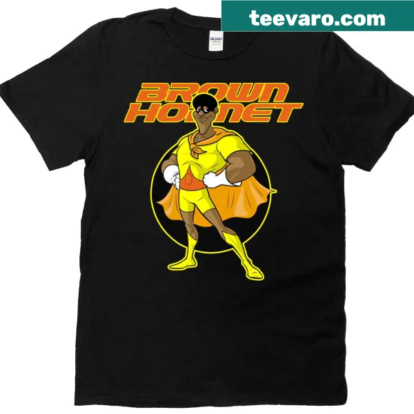 Vintage-inspired Brown Hornet tee with nostalgic design