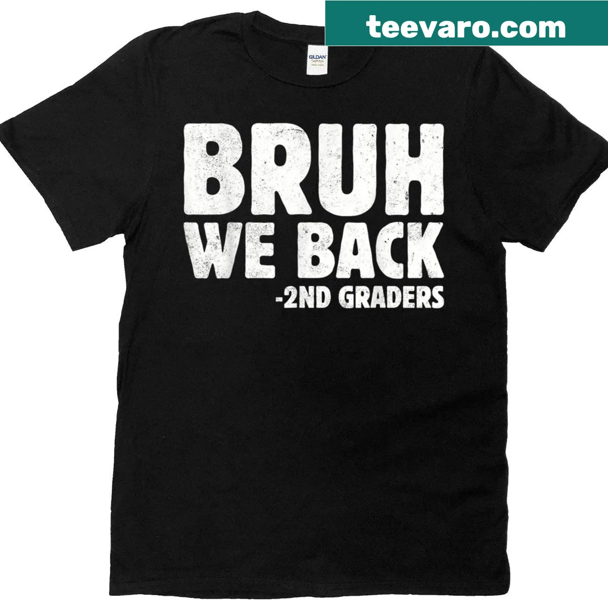 Playful t-shirt for boys celebrating the return to second grade. — on a men's t-shirt