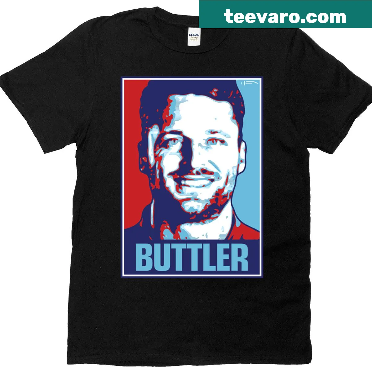 T-shirt with text 'Buttler - England' for cricket fans. — on a men's t-shirt
