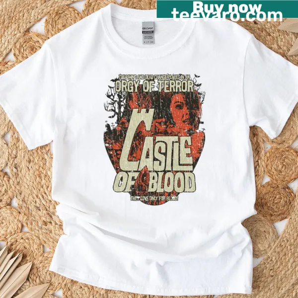 Horror-themed t-shirt inspired by Castle of Blood 1964