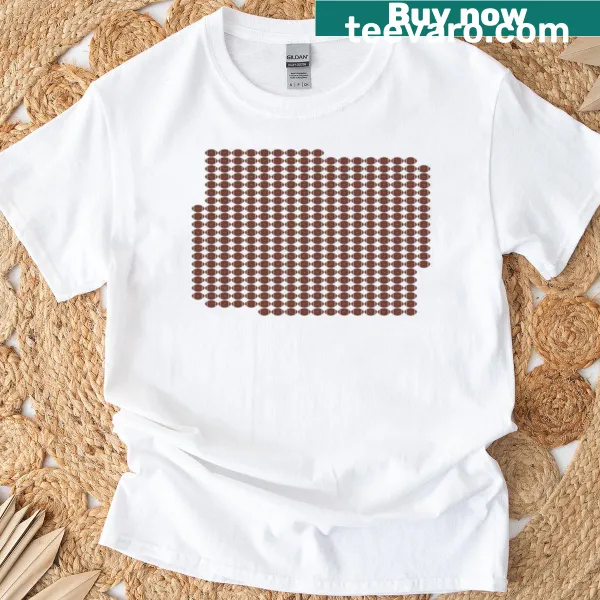 Colorado football-themed T-shirt with filled football graphic