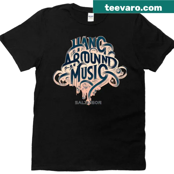 Retro graffiti style music logo on a T-shirt