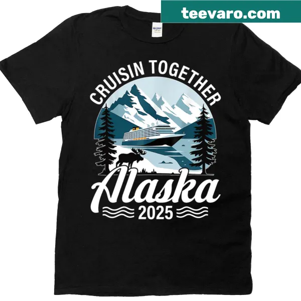 Graphic of Alaskan scenery on Cruisin Together t-shirt