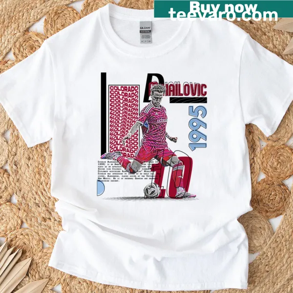 Soccer player design T-shirt featuring D Mihailovic
