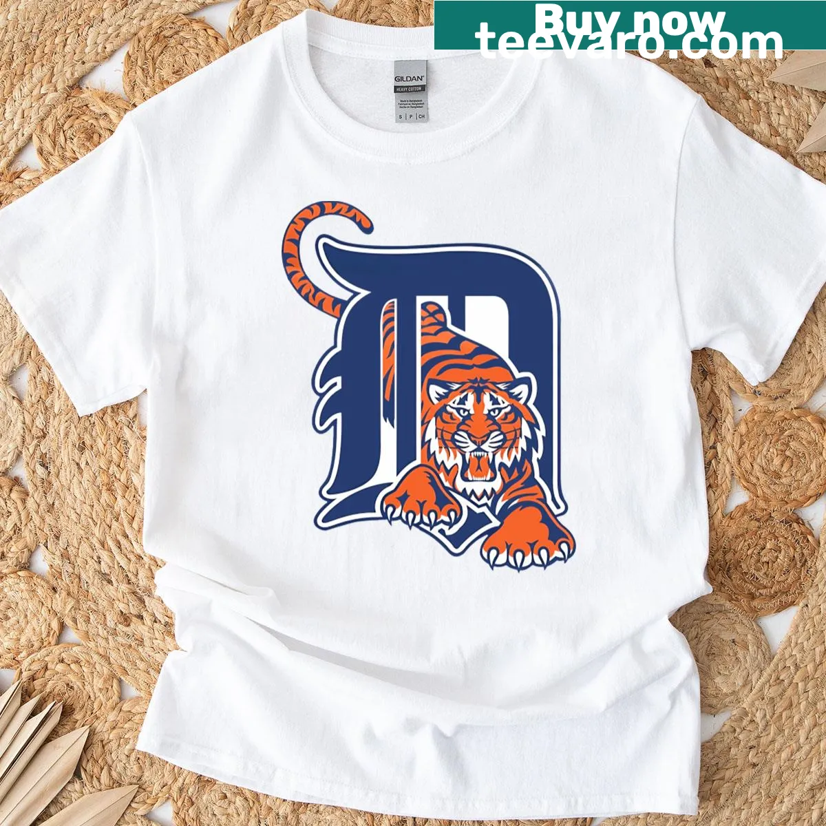 Detroit Tigers logo T-shirt for baseball fans — on a men's t-shirt
