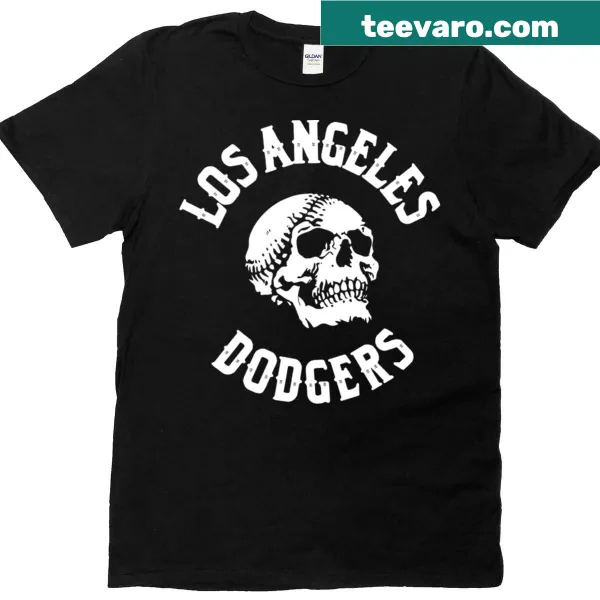 Dodgers Skull t-shirt featuring an illustrated skull and team logo
