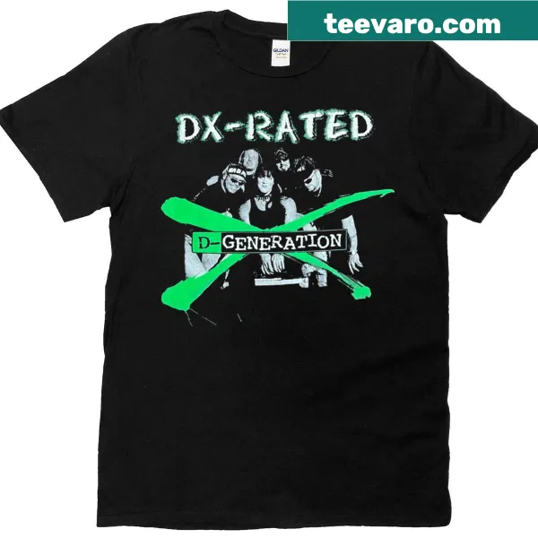 T-shirt featuring the 'Dx - Rated' graphic