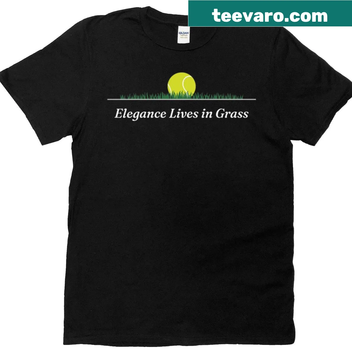 Minimalist oversized t-shirt with elegant tennis design — on a men's t-shirt