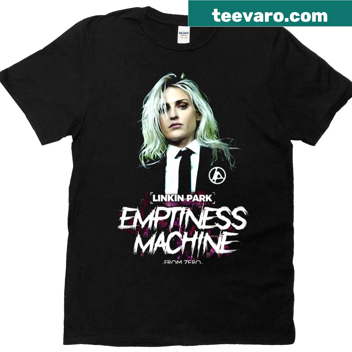 Dark alternative rock T-shirt featuring Emily Armstrong and band graphic — on a men's t-shirt