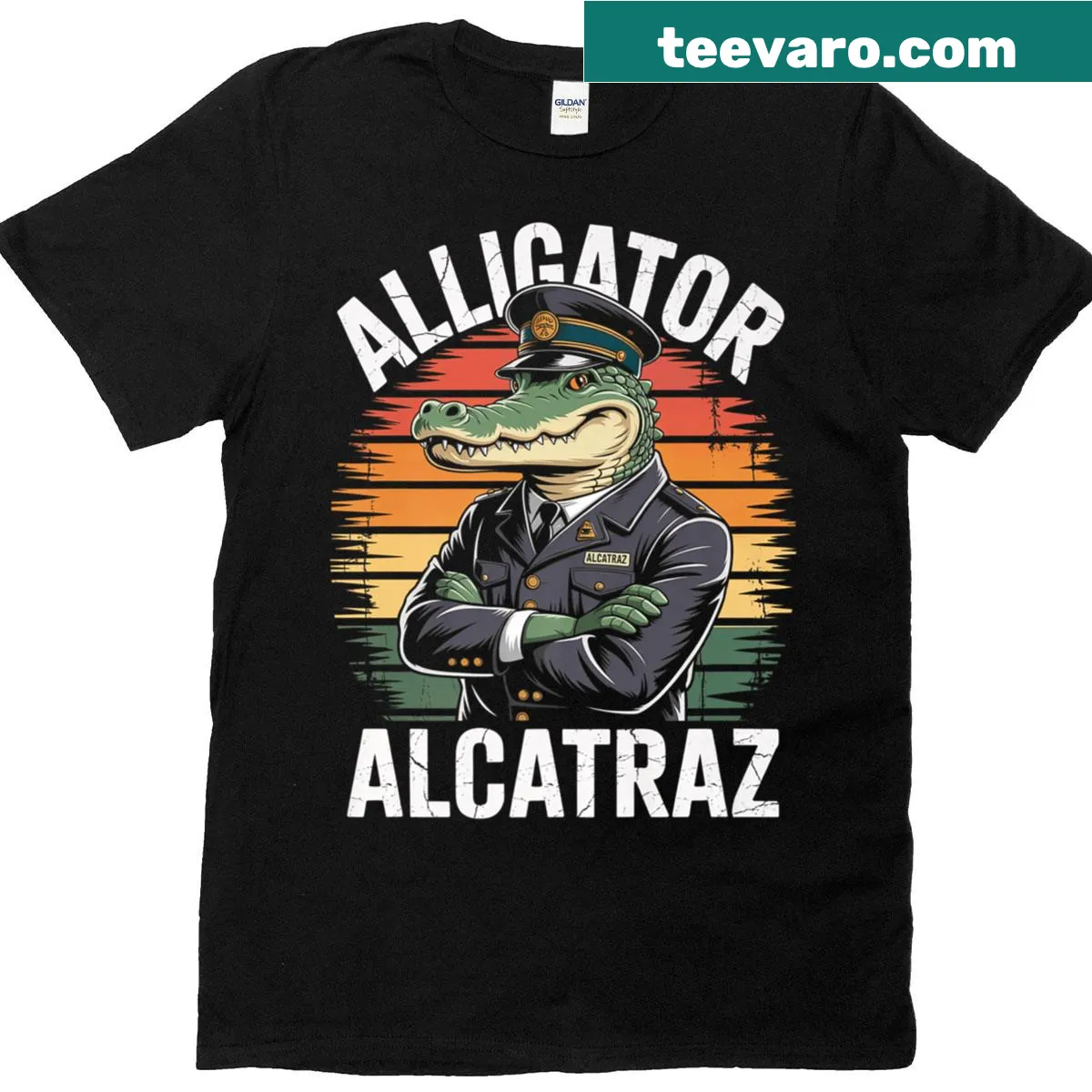 Funny T-shirt with Everglades alligator design — on a men's t-shirt