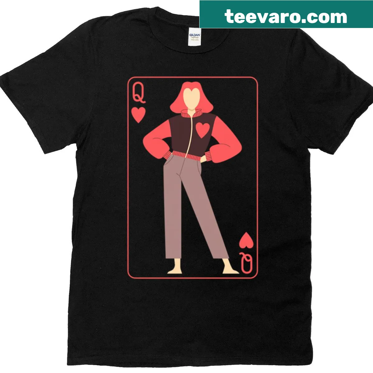 Faceless Queen t-shirt featuring an elegant fantasy design — on a men's t-shirt