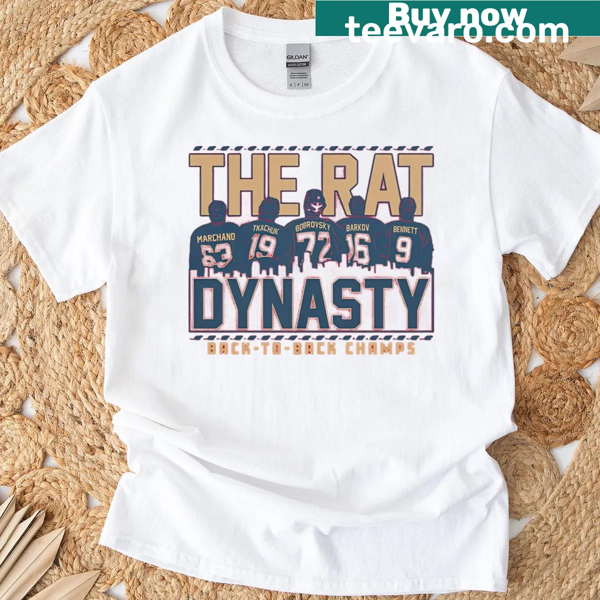 Distressed Rat Dynasty Florida Hockey T-shirt — on a men's t-shirt