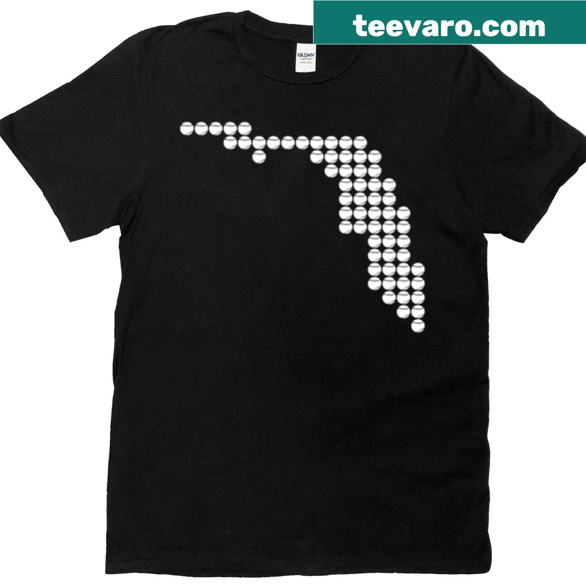 Bold Florida baseball graphic on a sporty T-shirt — on a men's t-shirt