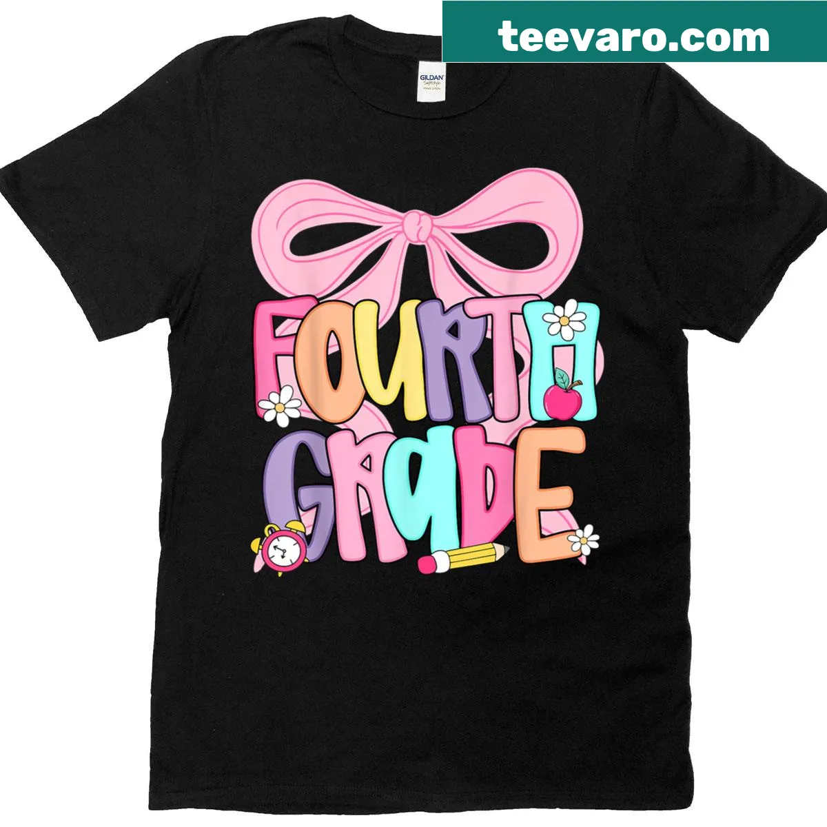 Back-to-school graphic for 4th grade teacher girls T-shirt — on a men's t-shirt