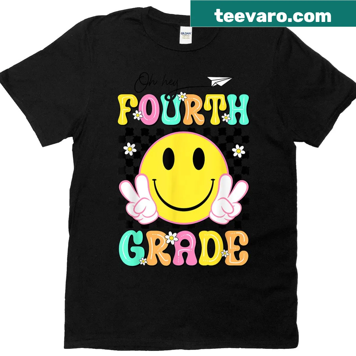 Matching t-shirt for fourth grade students and teachers — on a men's t-shirt