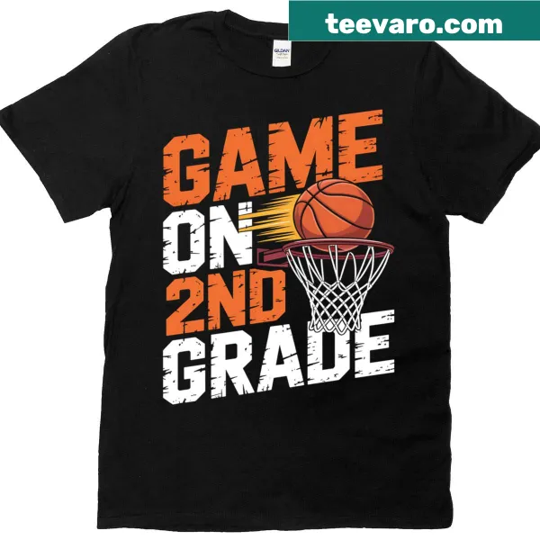 Funny basketball-themed t-shirt for second graders on the first day of school
