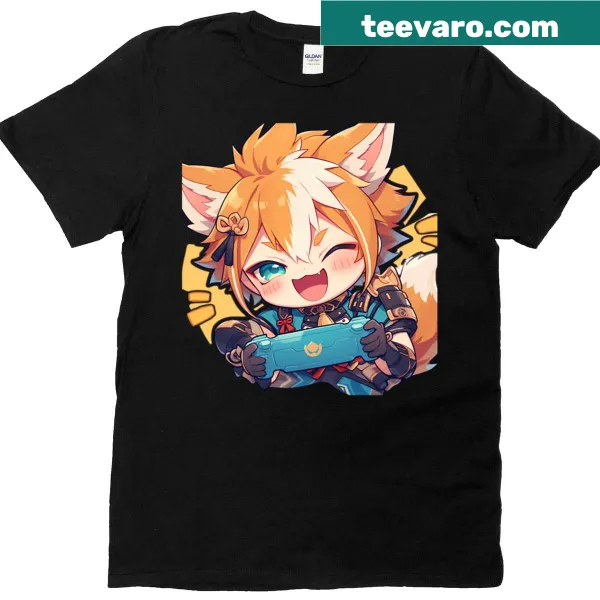 Gorou gaming t-shirt featuring an illustrated character design