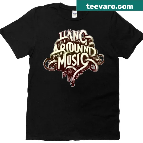 Retro graffiti music logo design on T-shirt