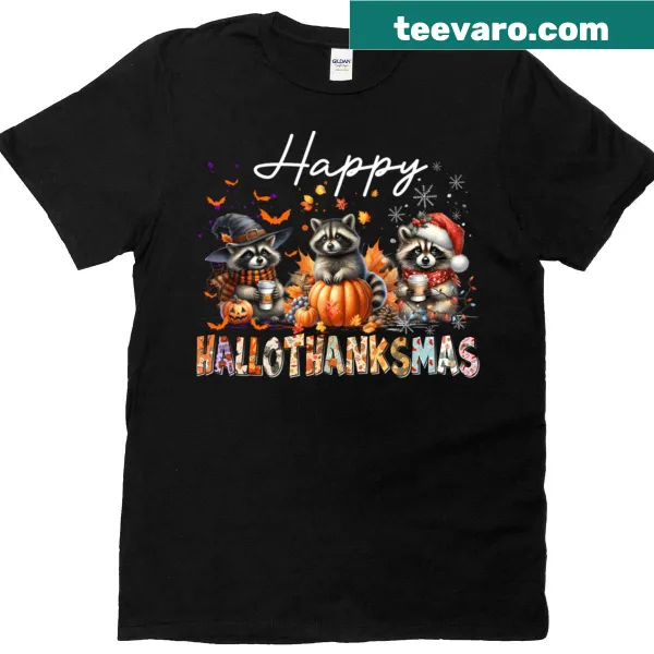 Funny Haphalloween Thanksgiving T-shirt with playful graphics