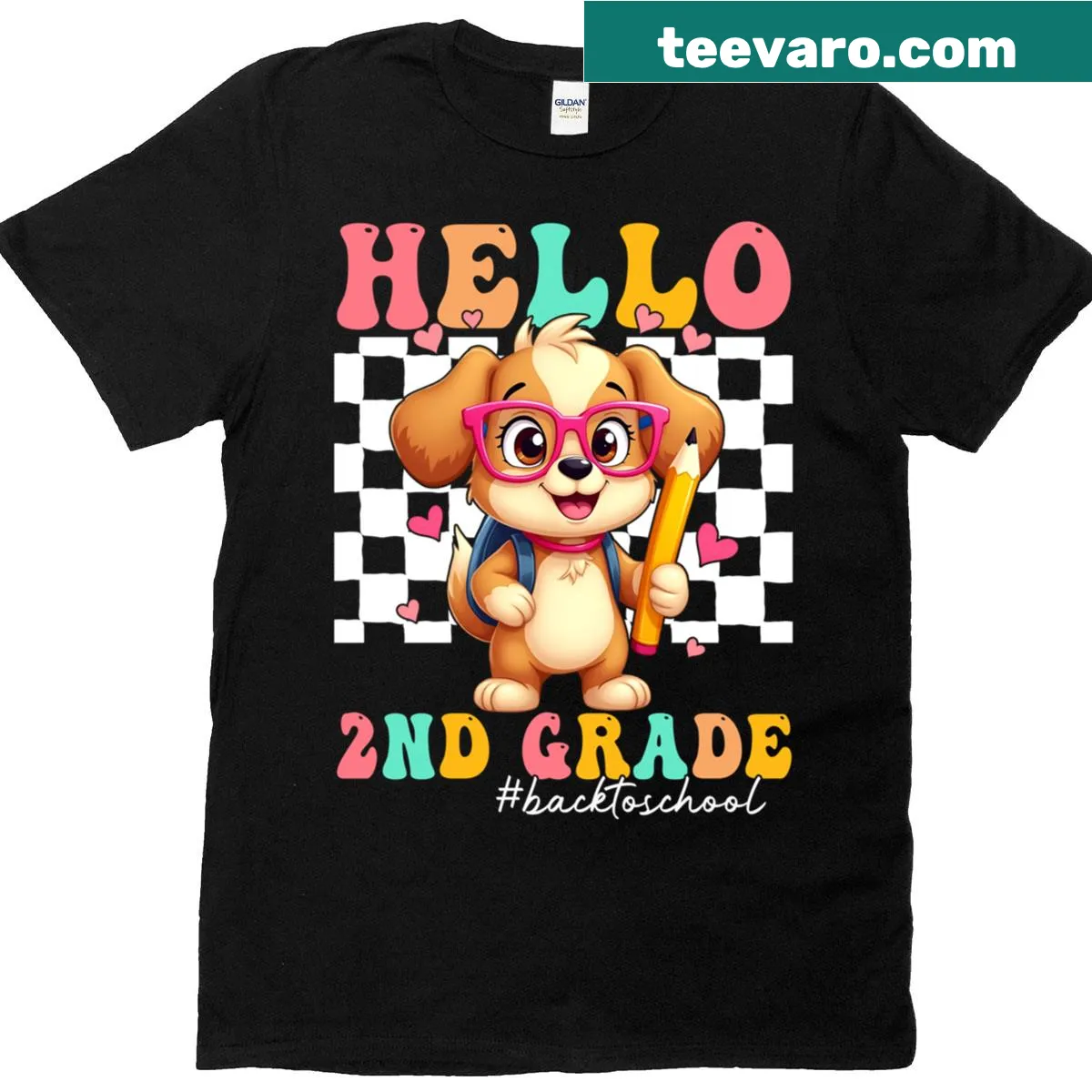 Fun 'Team 2nd Grade' graphic for back-to-school kids t-shirt — on a men's t-shirt