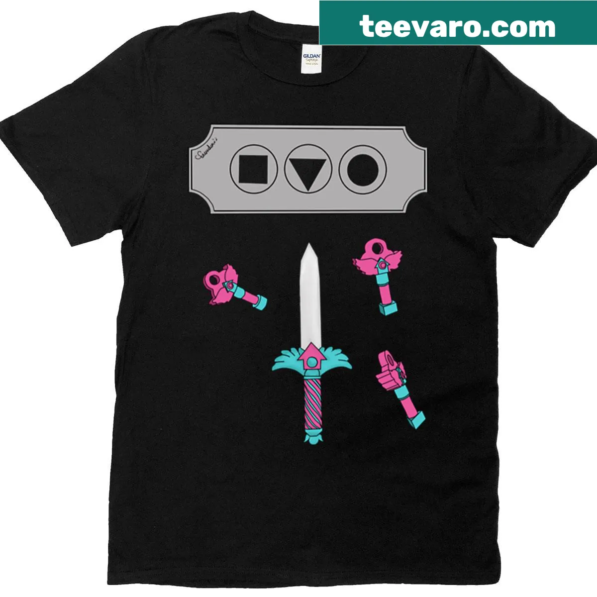 Edgy t-shirt with 'Hide And Seek With Knife' text design — on a men's t-shirt