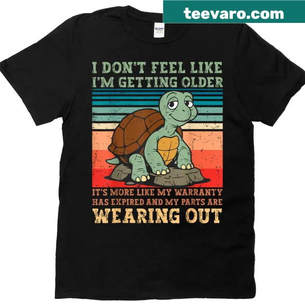 Witty aging humor t-shirt with clever typography