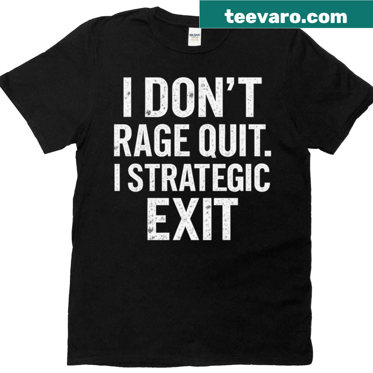 Gaming quote T-shirt with grunge text design — on a men's t-shirt